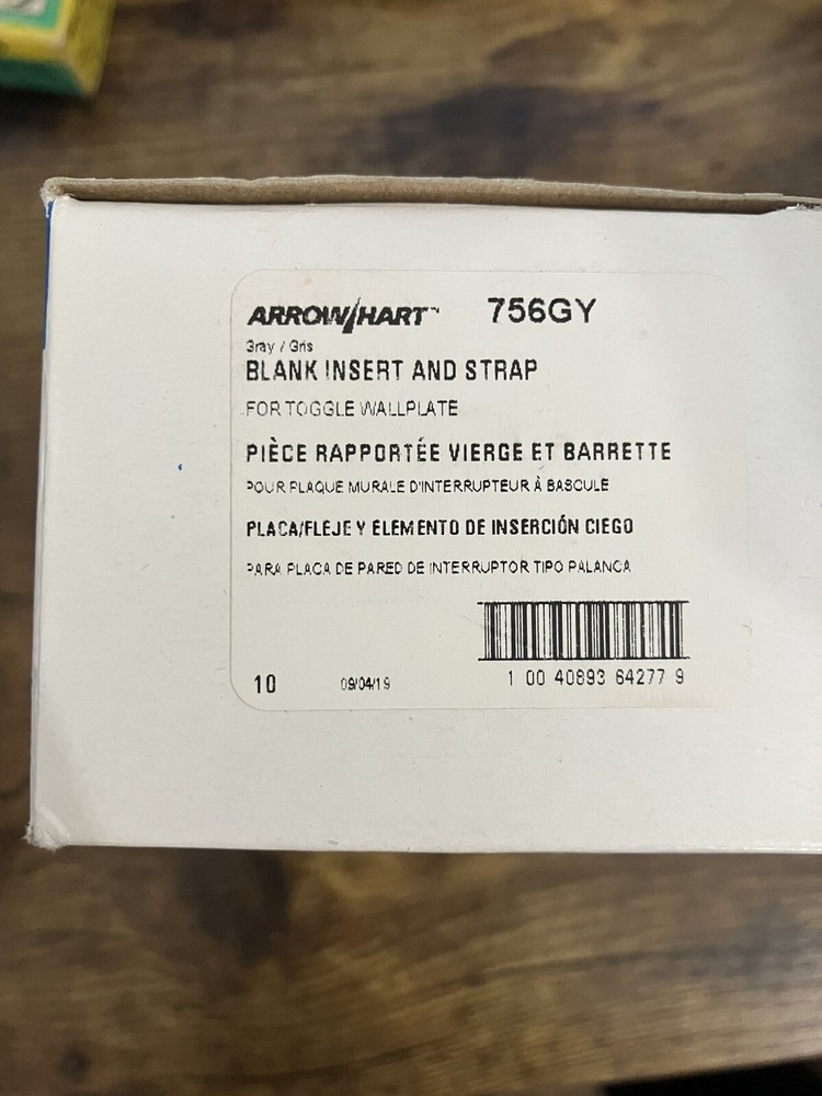 756GY | Eaton wallplate toggle insert QTY 10