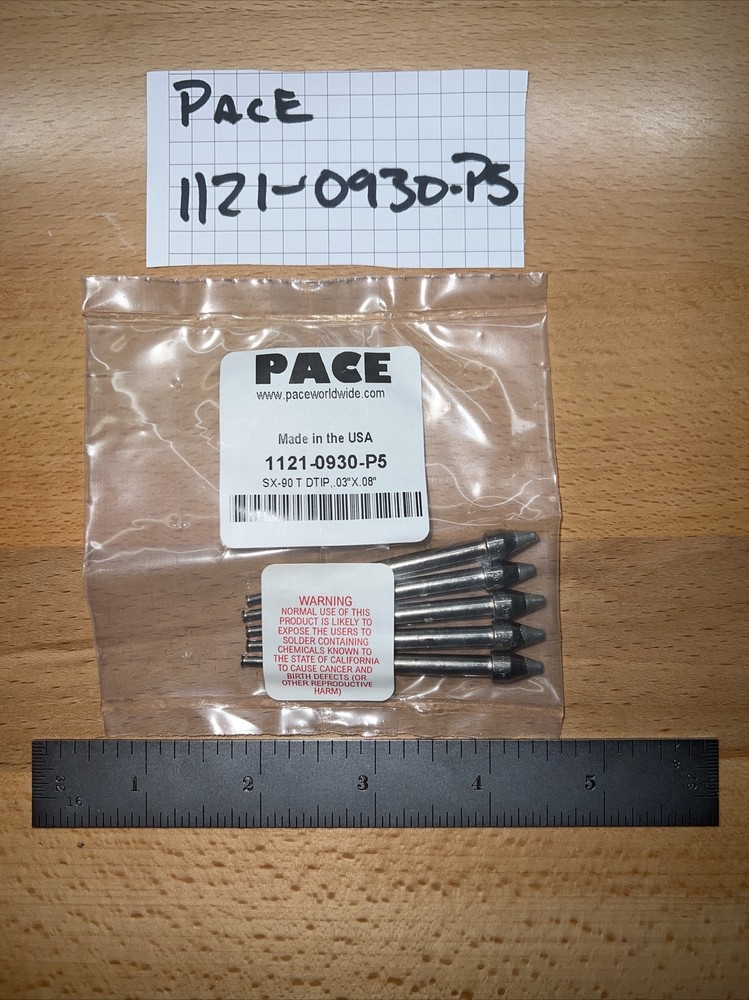 1121-0930-P5 PACE SX-90 D Tip .03”x.08” (5) Pack