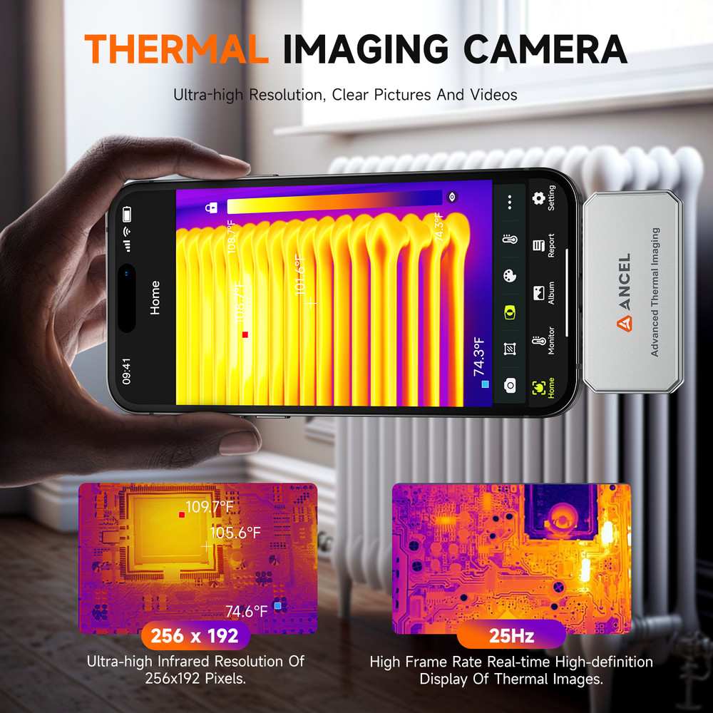 Inspection Thermal Camera USB Type-C fit for iPhone & Windows 256x192 IR Enabled