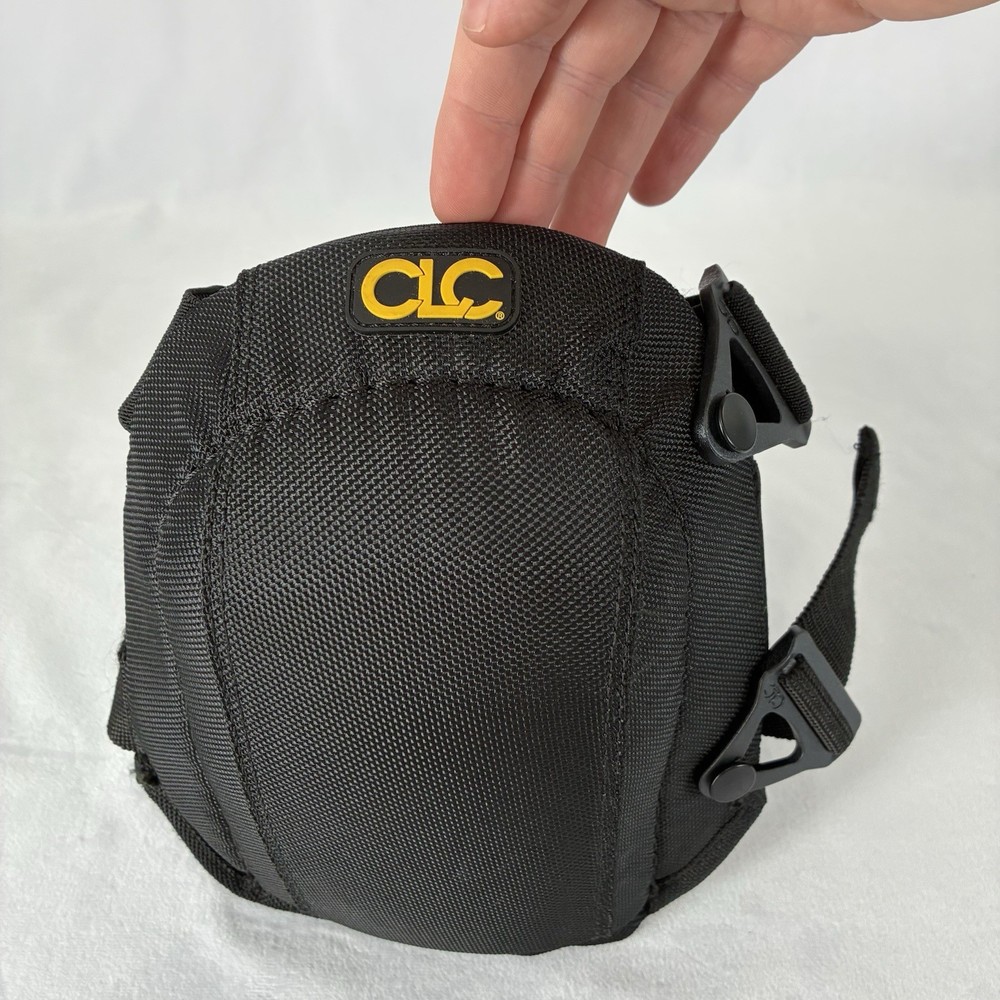 CLC Work Gear Heavy-Duty Flooring Kneepads Black Adjustable w/ Foam Padding