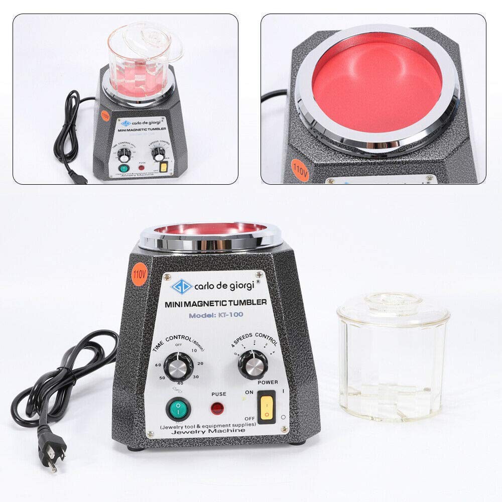 Jewelry Polisher Tumbler 3.93 Inch Mini Magnetic Grinding