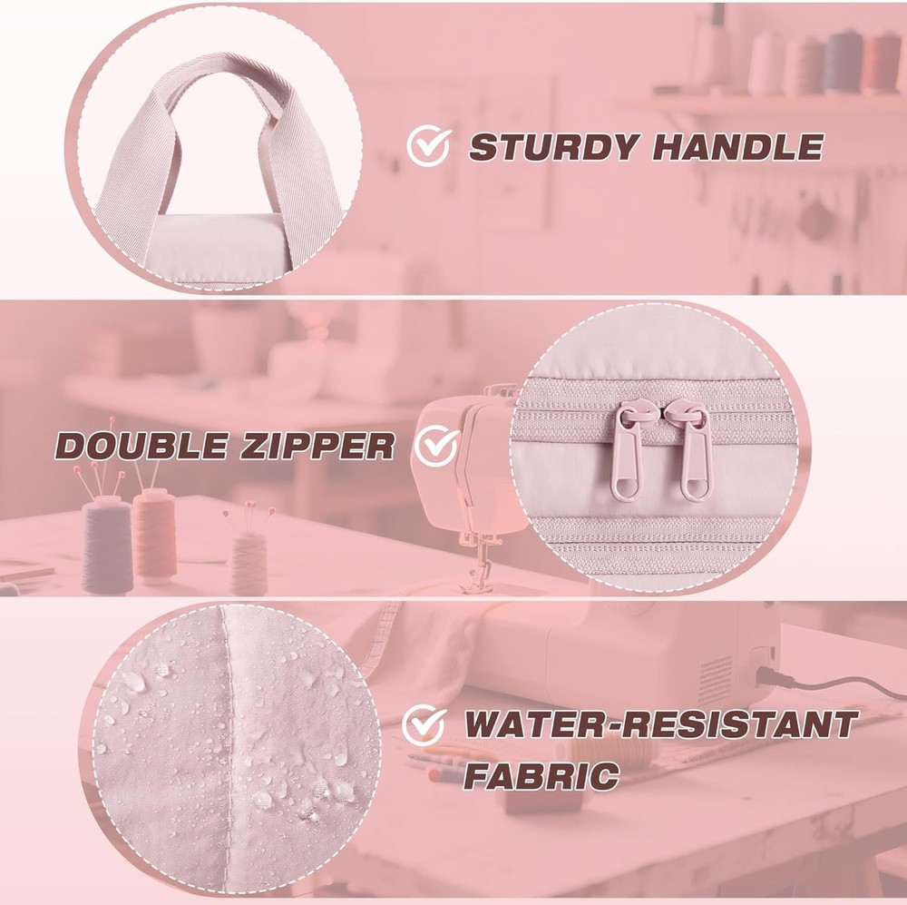 with Multiple Pockets and Detachable Dividers, Storage Box for Threads, Needles