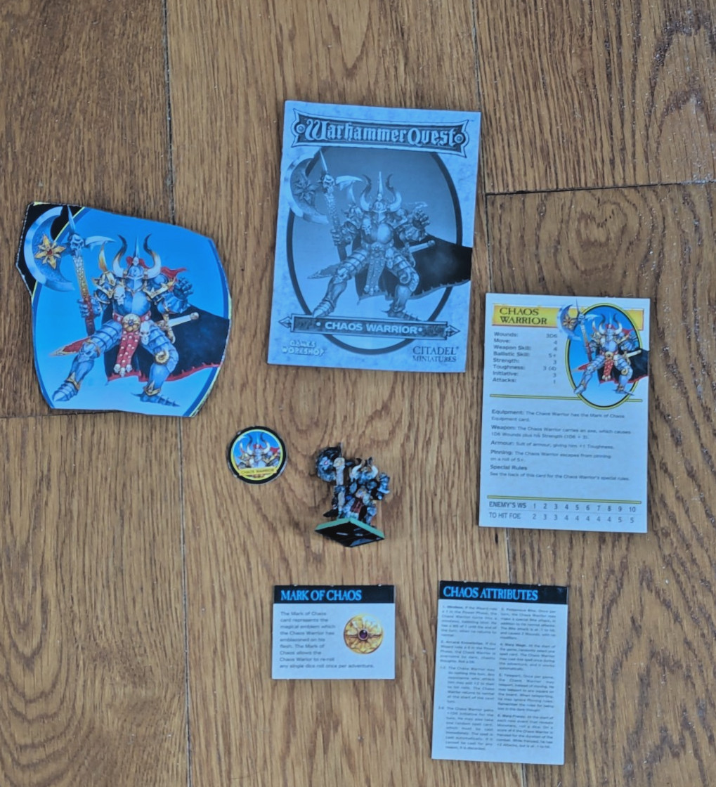 Warhammer Quest Box 1995 Near Complete, Plus Chaos Warrior Character pack