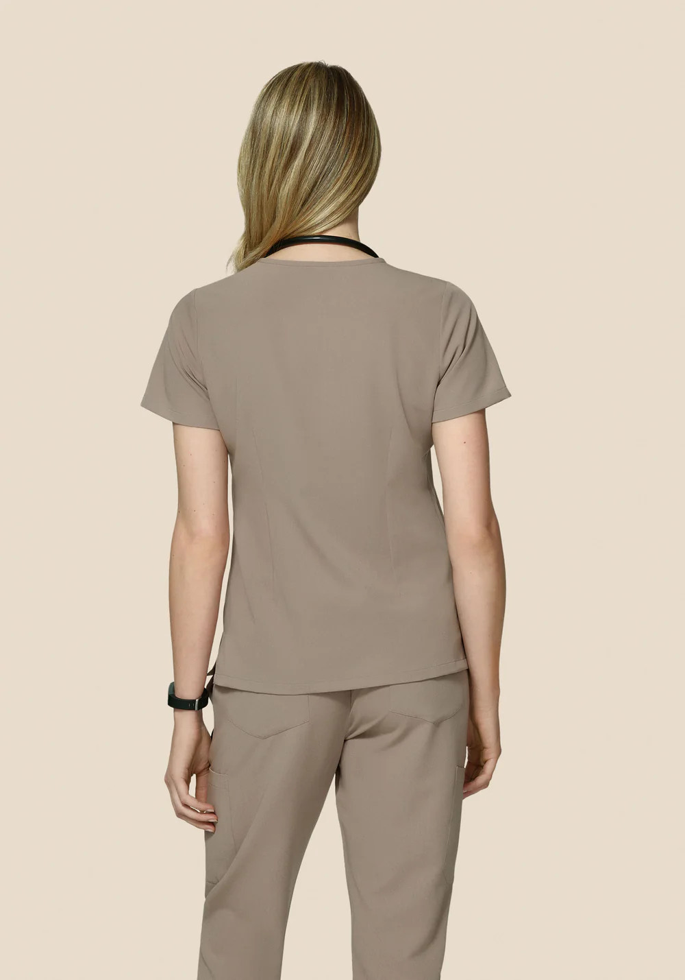 Mandala Scrub Set- Macchiato 1 Pocket Top + Joggers Size Small