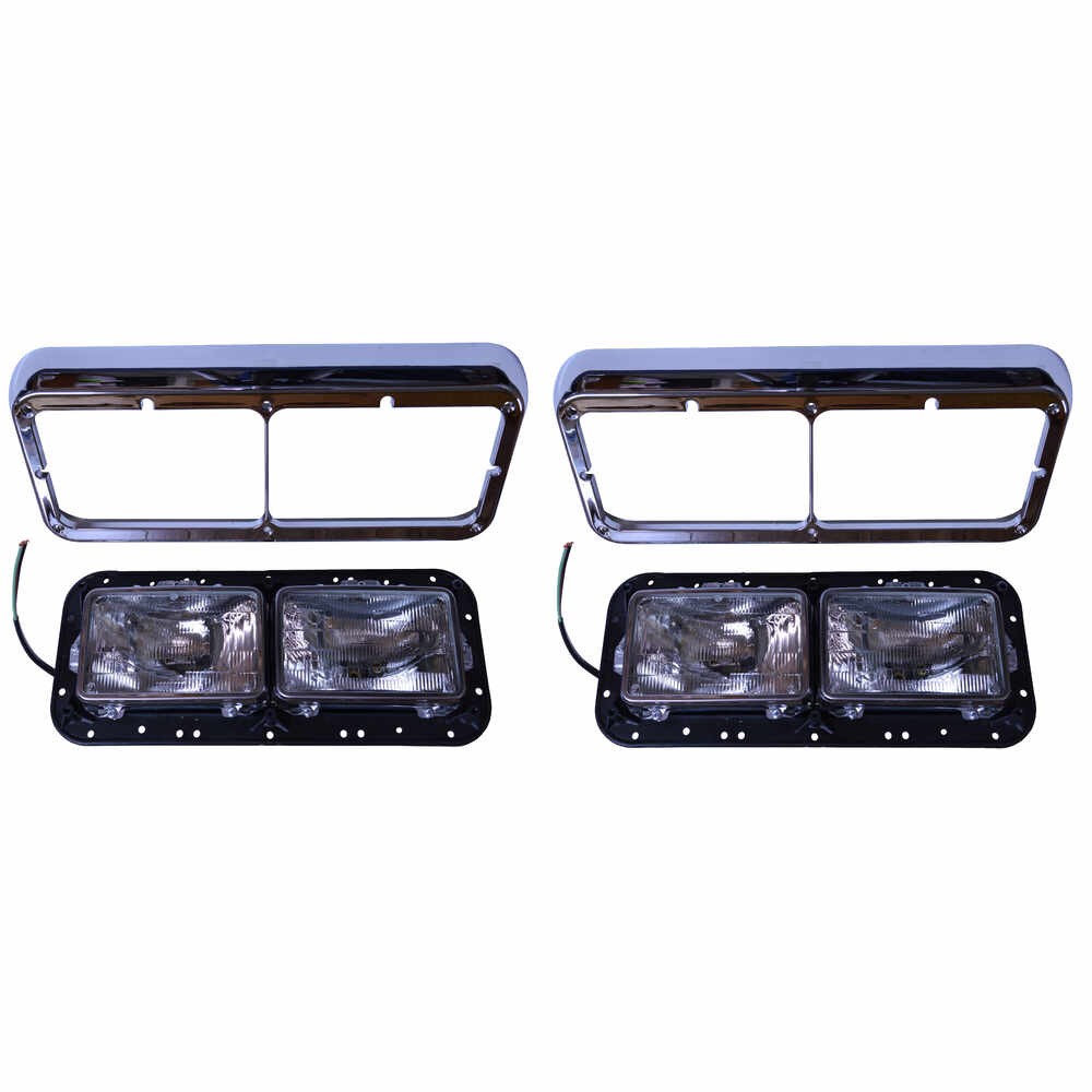 SURPLUS Dual Halogen Headlight Assembly PAIR (switch bulb for RH) KD 921-3312