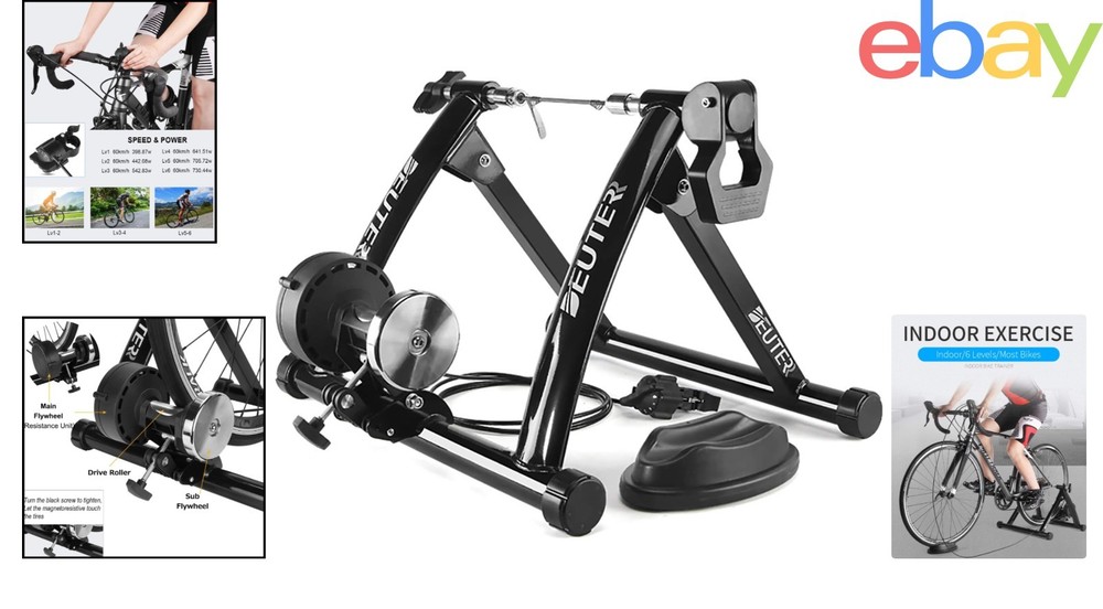 Indoor Cycling Trainer with Front Wheel Riser Block for Stable Ride Experience