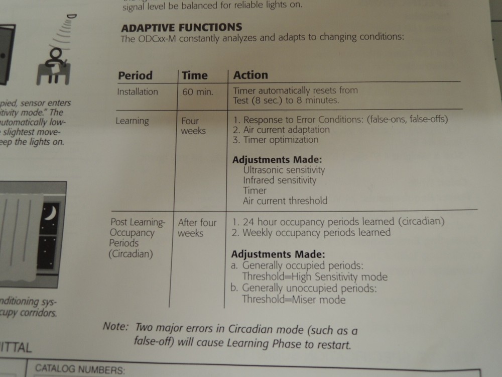 LEVITON ODC05-M0W MULTI-TECH CEILING MOUNT OCCUPANCY SENSOR, 500-SQFT, 24-VDC