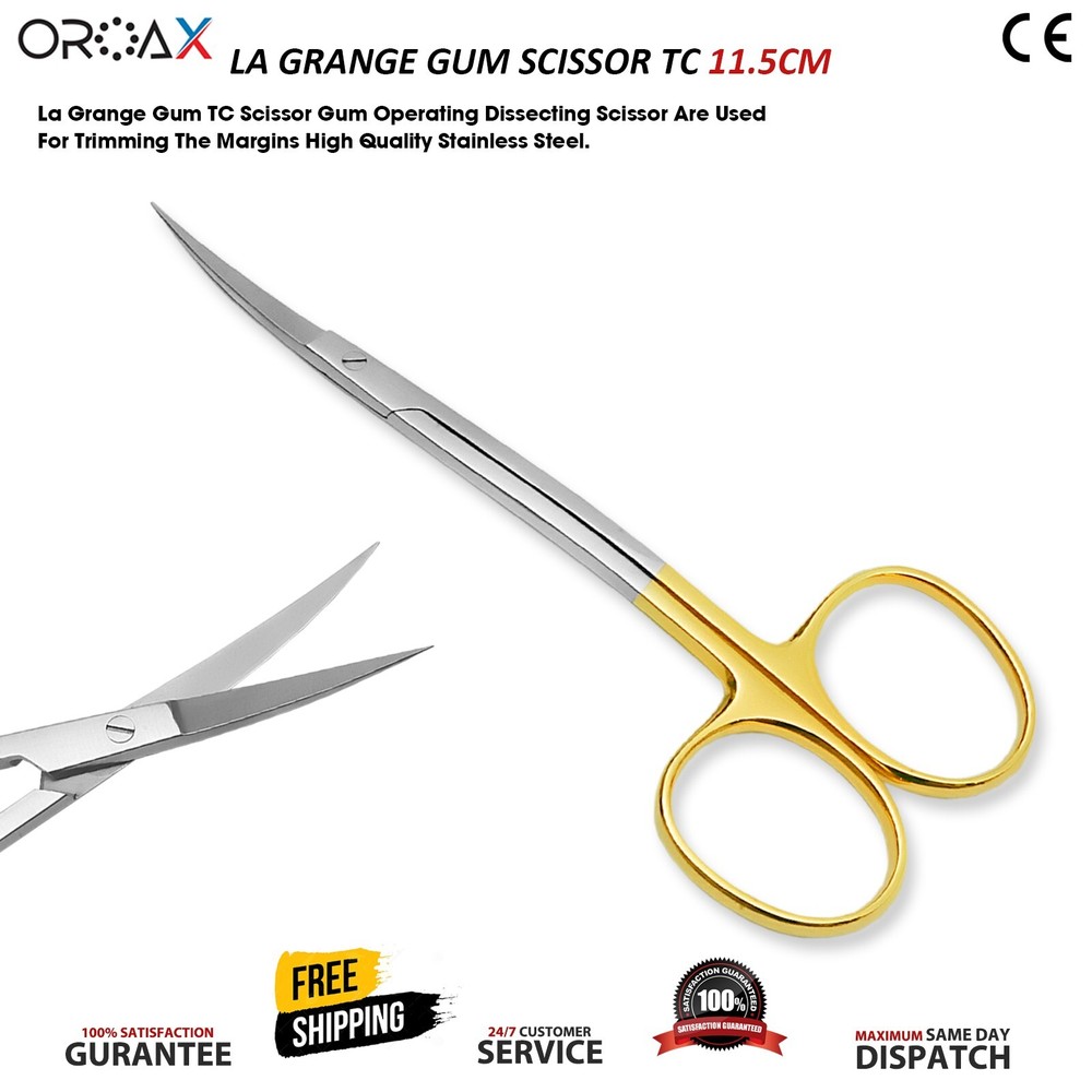 T/C LA GRANGE DOUBLE CURVED IRIS MICRO SCISSORS 4.5" SURGICAL INSTRUMENTS