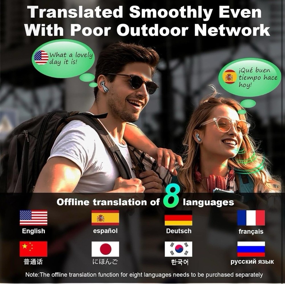 Hearisay SX-219 AI Translator Earbuds Bluetooth ( 144 DIFFERENT LANGUAGES!! )