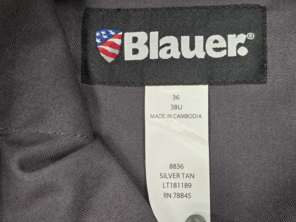 NWT Blauer Ripstop Tactical Pants (36/30) Silver Tan Sip Pockets Polyester-Blend