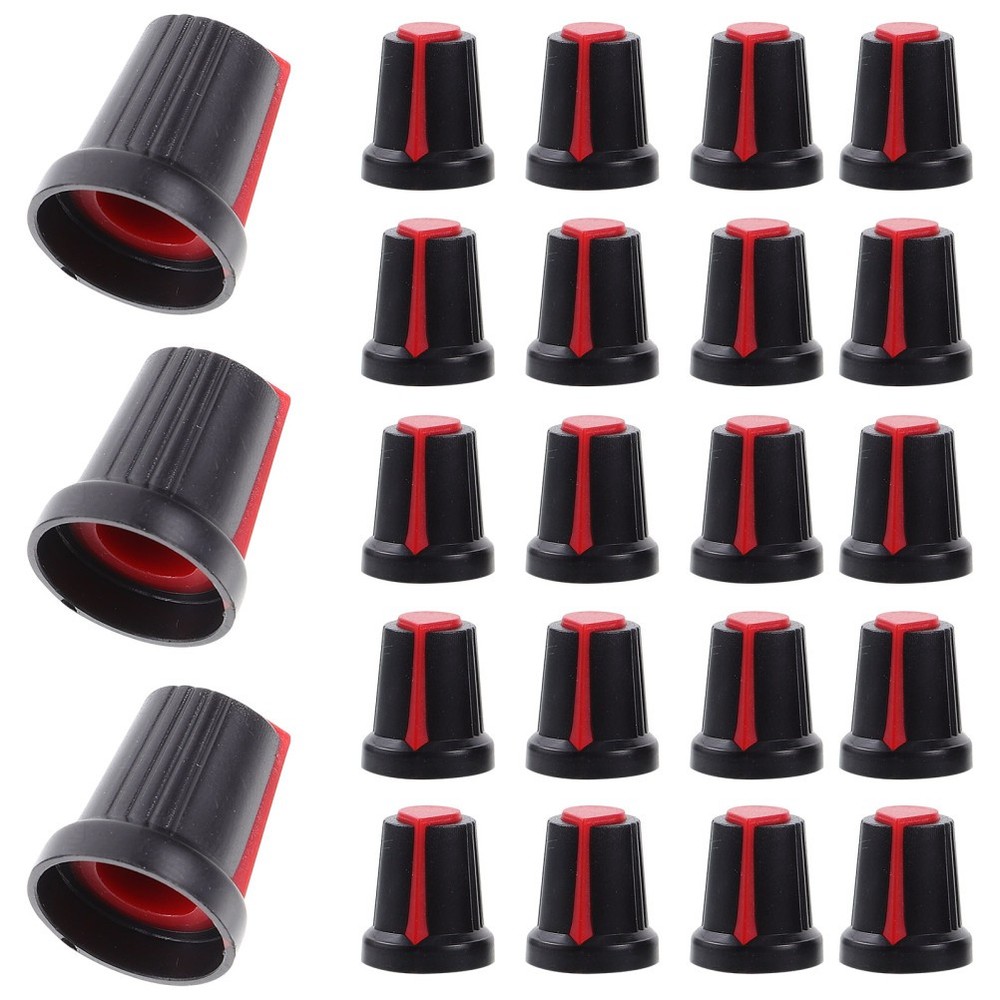 50 Pcs Electric Guitar Potentiometer Knob Handle Plastic Cap Pedal Knobs