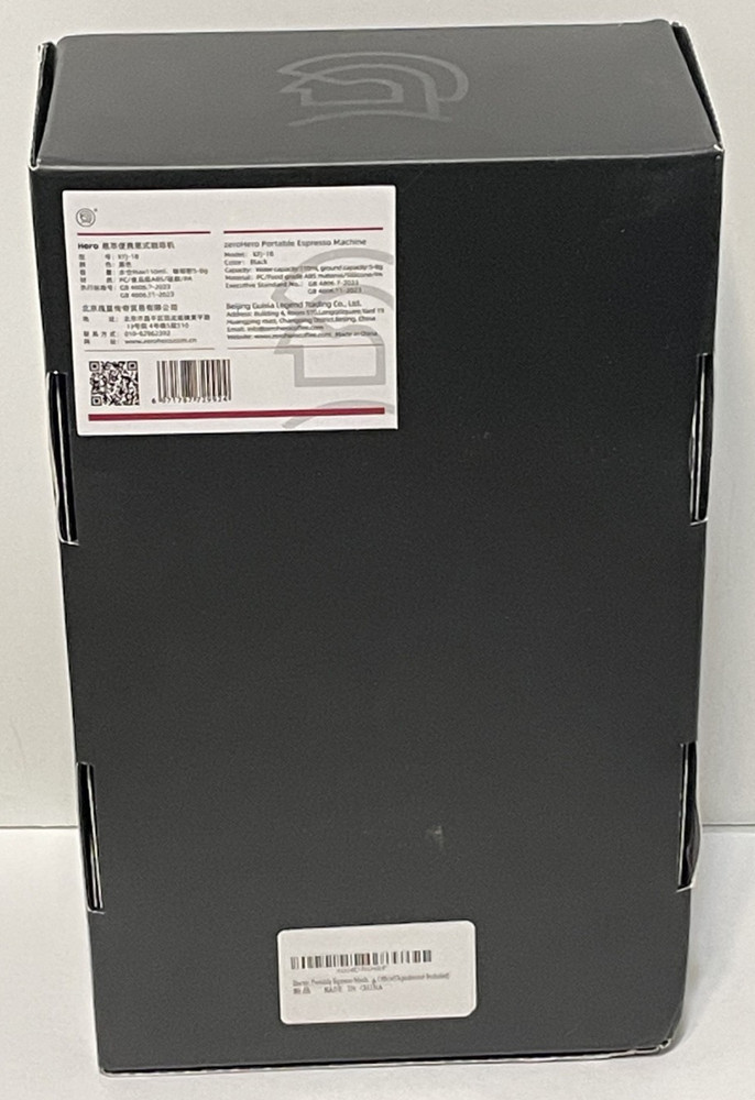 ZeroHero Portable Espresso Machine Black KFJ-1B