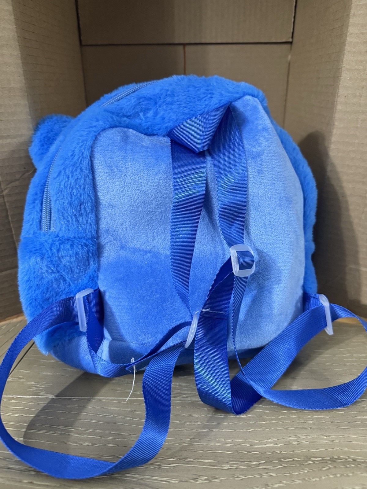 Disney Stitch Mini Backpack Blue Plush Lilo & Stitch Fur Bag