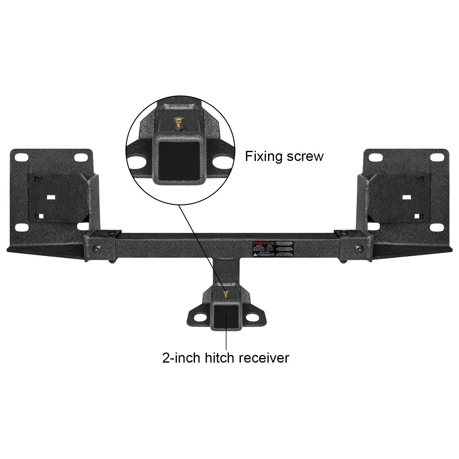 Fits Tesla Model 3 Stainless Steel Trailer Hitch Receiver W/ Hitch Receiver 2''
