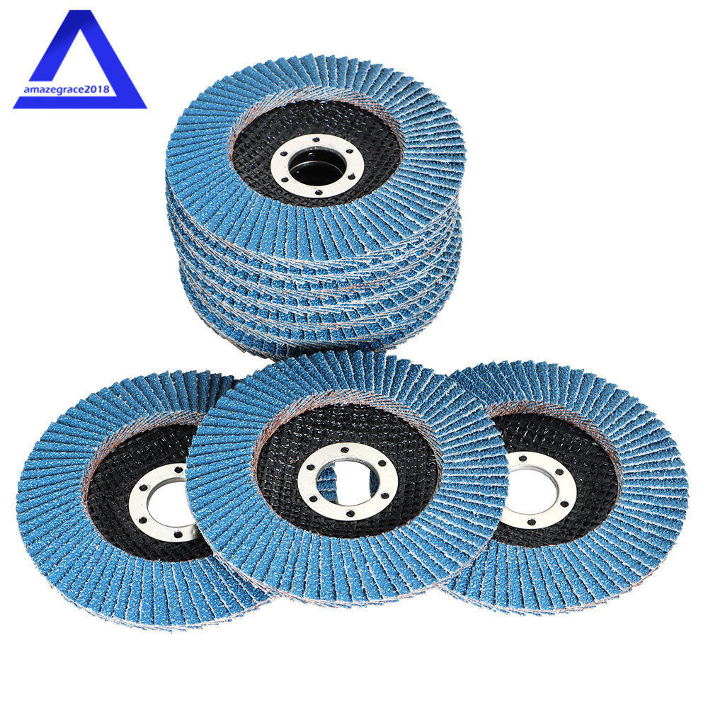 4-1/2" Flap Sanding Disc 40 60 80 120 Grit 4.5 Grinding Wheels for Angle Grinder