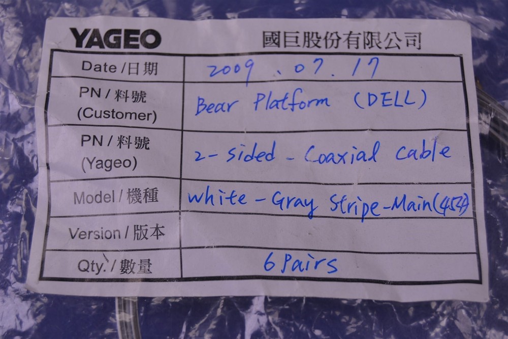 4 Yageo Test SMA/IPX/PCB RF Microwave Cables 2-Sided for Dell platform