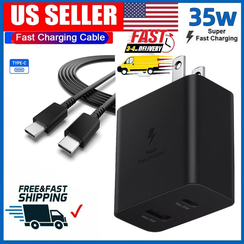 Super PD Power Adapter Duo Wall Charger+Cable For Samsung For Xiaomi Android