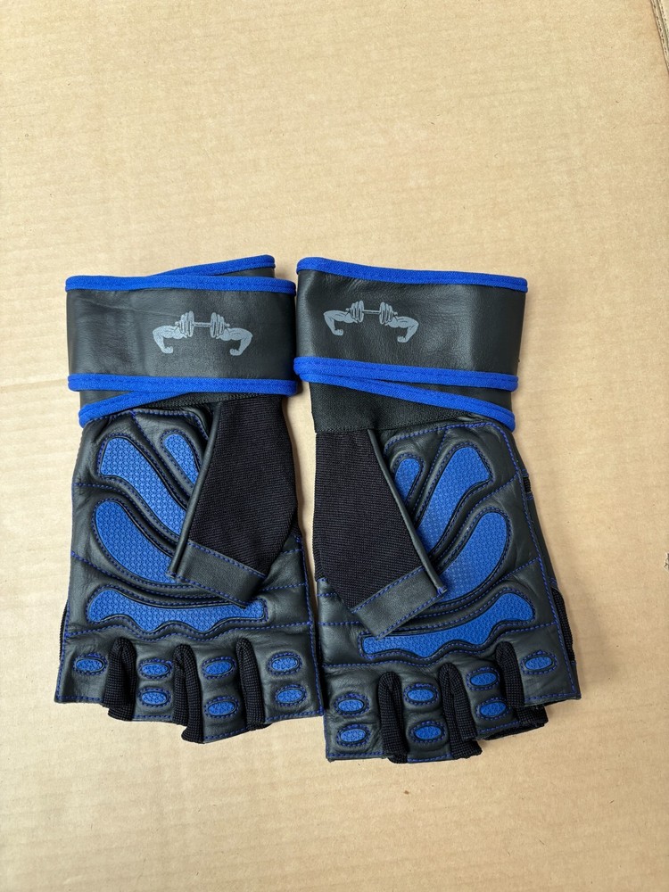Black and Blue Casual Fingerless Gloves