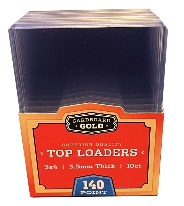 Cardboard Gold TOP-LOADER 3x4 3.5MM - 140 POINT - 10 Count