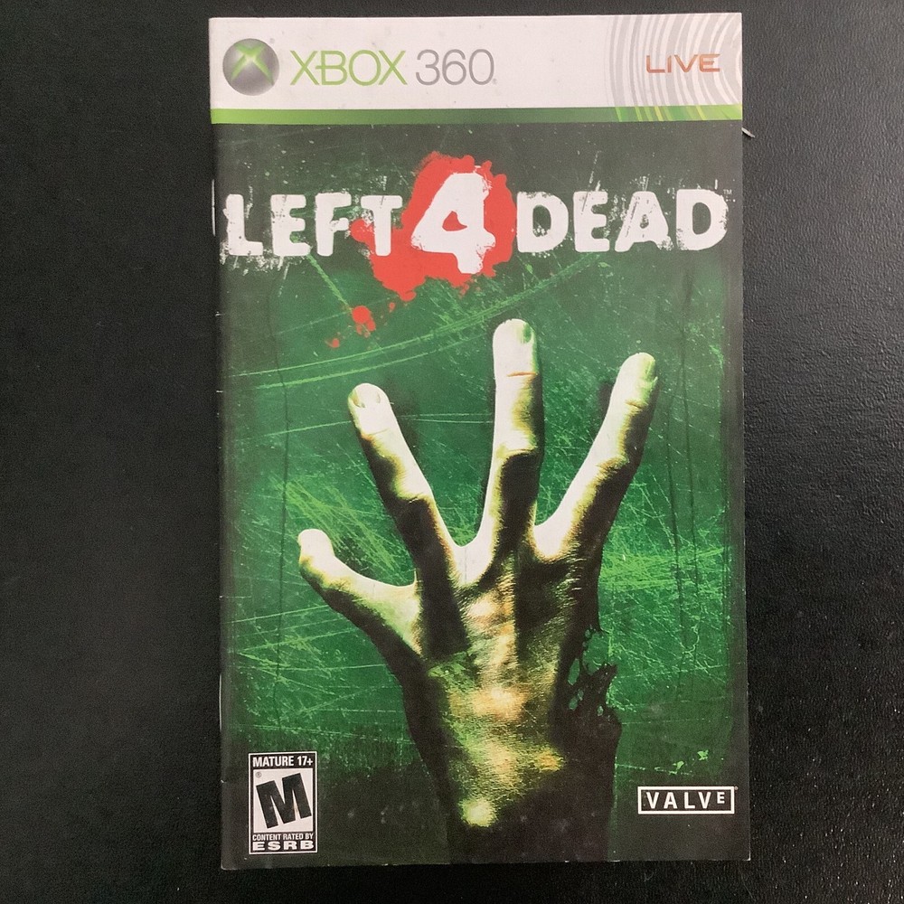 Left 4 Dead 1 Microsoft Xbox 360 Instruction Manual Only