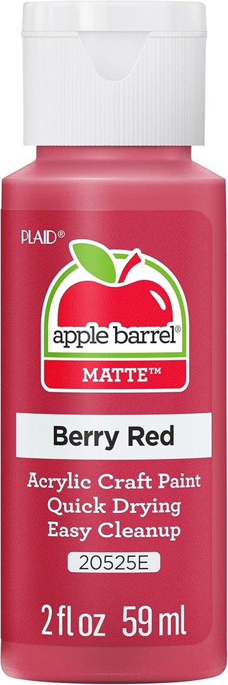Apple Barrel Craft Paint Berry Red 2 oz – Easy Application