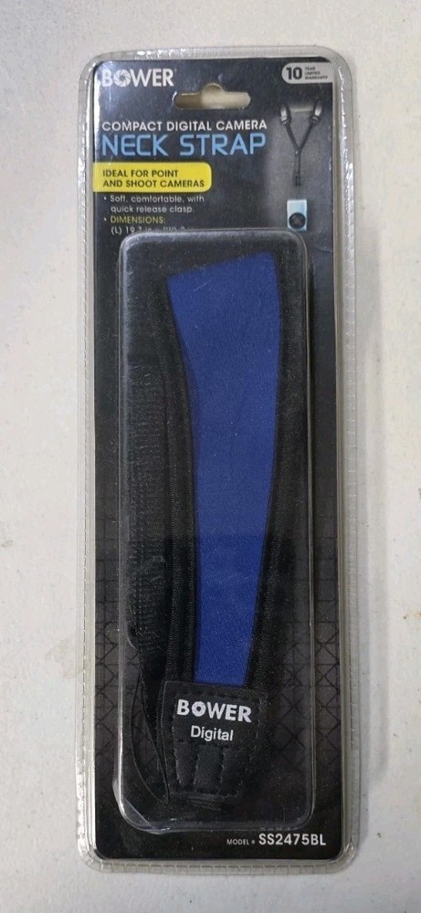 BOWER SS2475BL COMPACT DIGITAL CAMERA WRIST STRAP, QUICK RELEASE CLASP - NEW