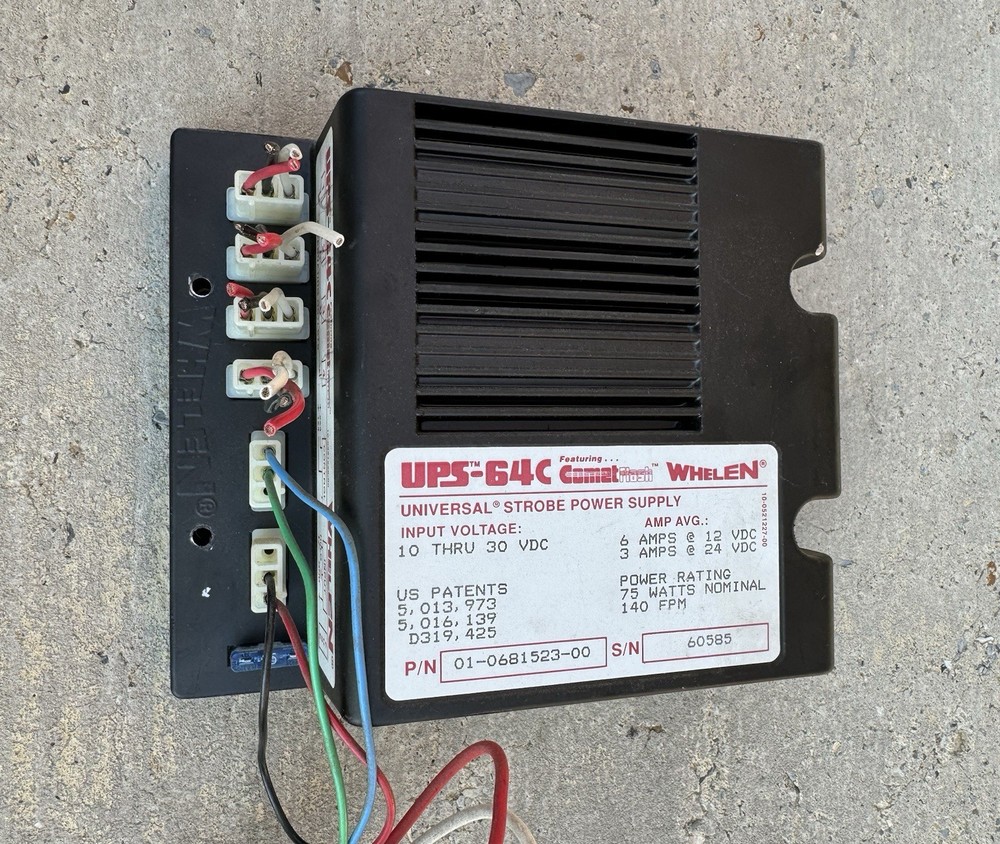 🔴🔵 WHELEN UPS64C COMET FLASH Universal Strobe Power Supply - WORKS