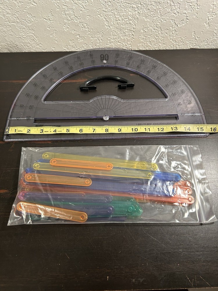 EAI Education Deluxe Demonstration Tools Protractor w Angle Stips #532214