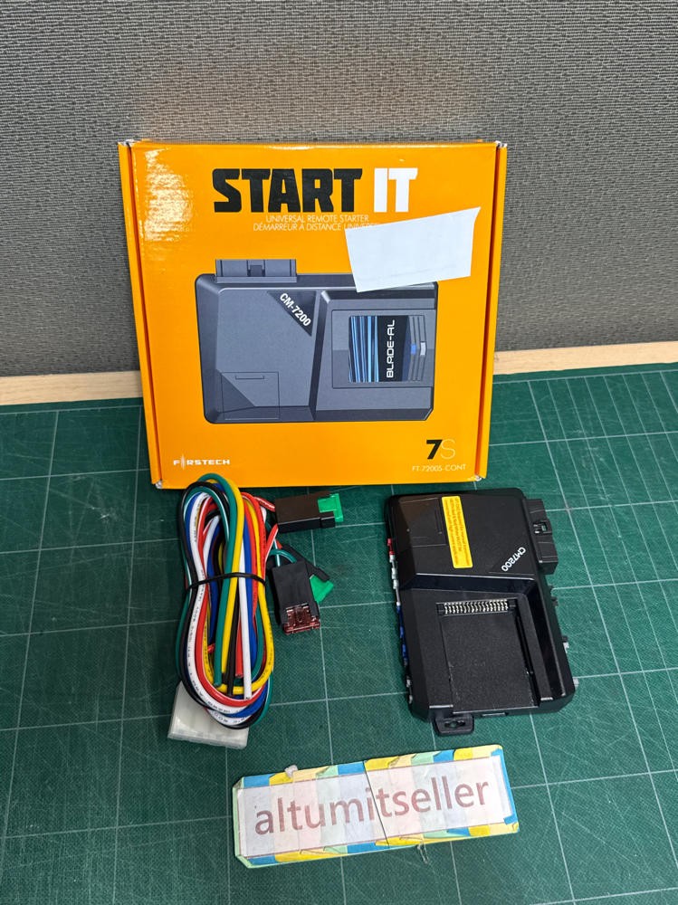 CompuStar Firstech CM7200 Remote Start w/ Box Cable UNTESTED As Shown EUC LOOK