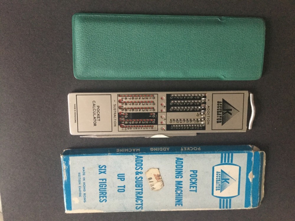 K ACCURATOR. POCKET ADDING MACHINE EXCELLENT CONDITION