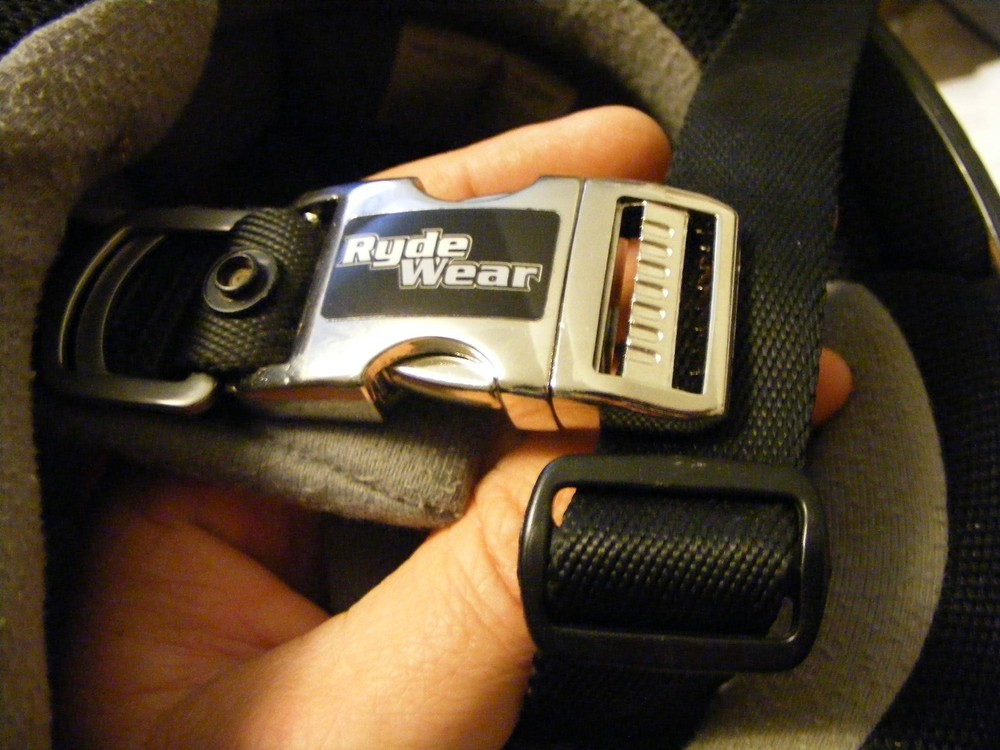 half shell rydewear small beanie helmet black quick release chin strap buckle