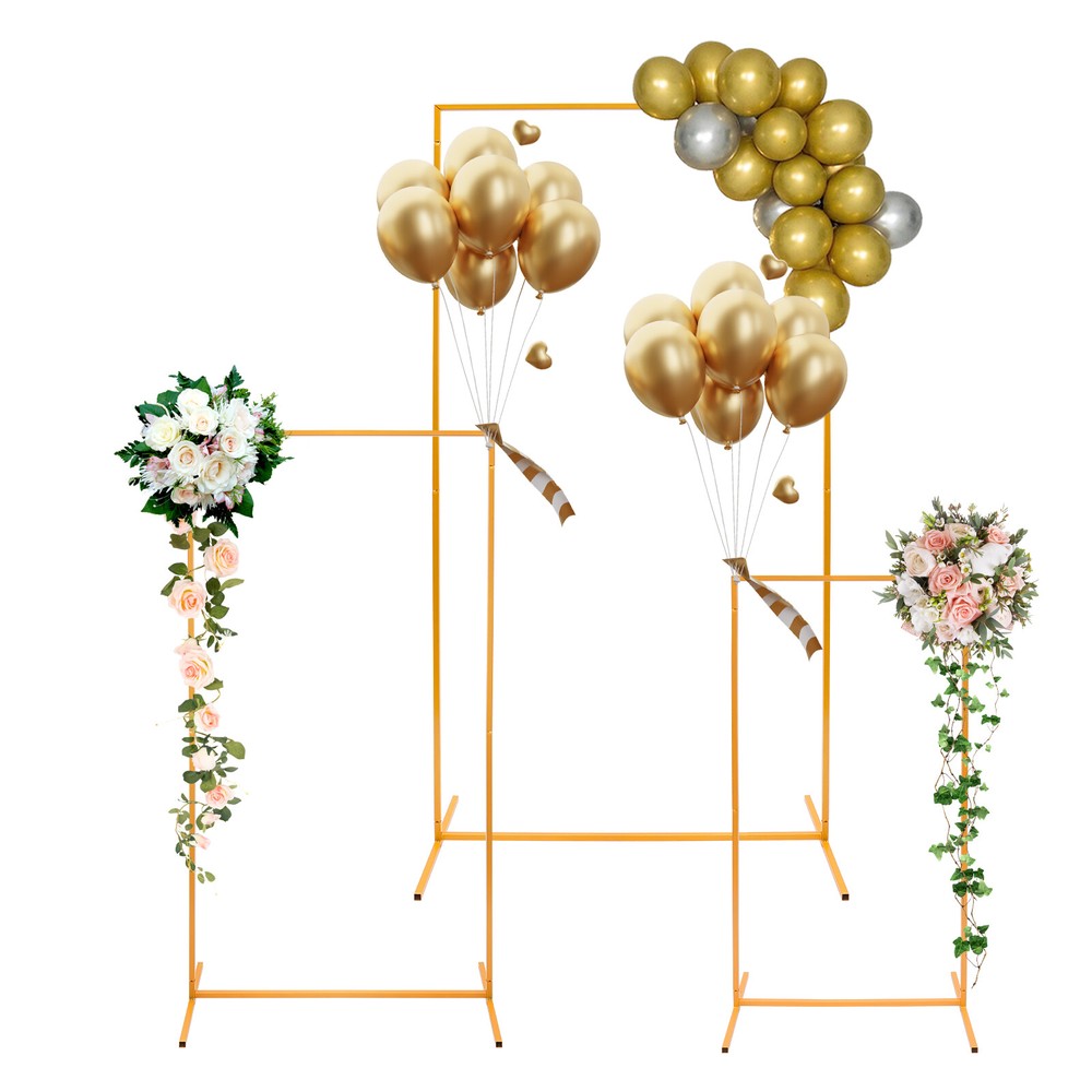 3Pcs Metal Backdrop Stand Wedding Stand Rectangular Frame For Party Decoration