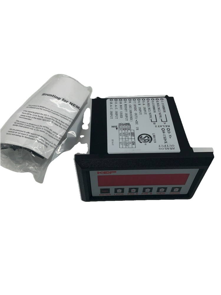 KEP MR2B3 Digital Panel Meter Process Indicator 220VAC Rev F w/ NEMA Mount