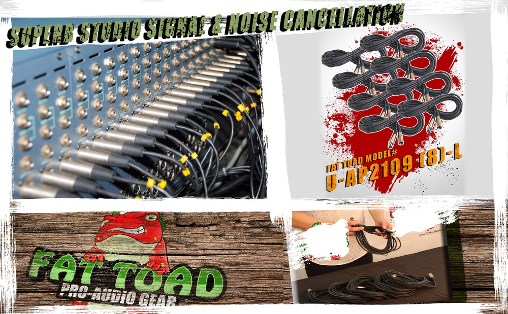 Microphone Cables - FAT TOAD | (8 Pack) 20ft Professional Pro Audio XLR Mic Cord