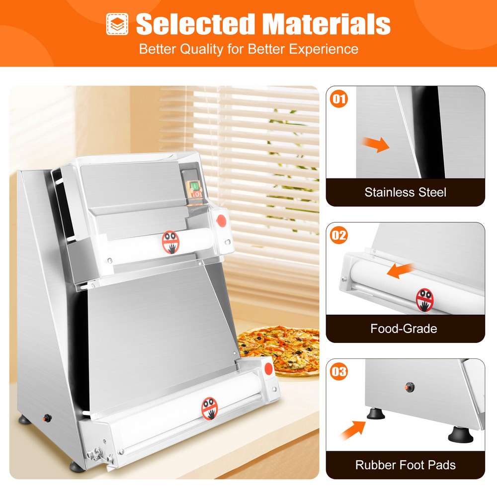 Commercial Automatic Dough Roller Sheeter Pizza Dough Roller Sheeter Max16"