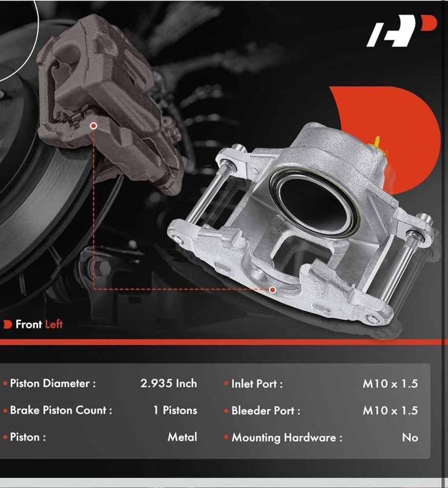 Disc Brake Caliper Assembly Without Bracket Compatible -Front Left Drivers Side