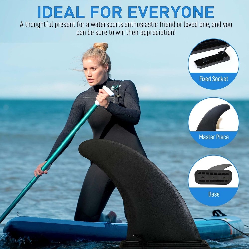 9” Inflatable Paddle Board Fin - Quick Installation, Maximum Stability