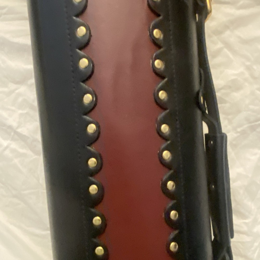 Pool Case 3x7 Inverted Leather Cowboy Case - Brown & Black