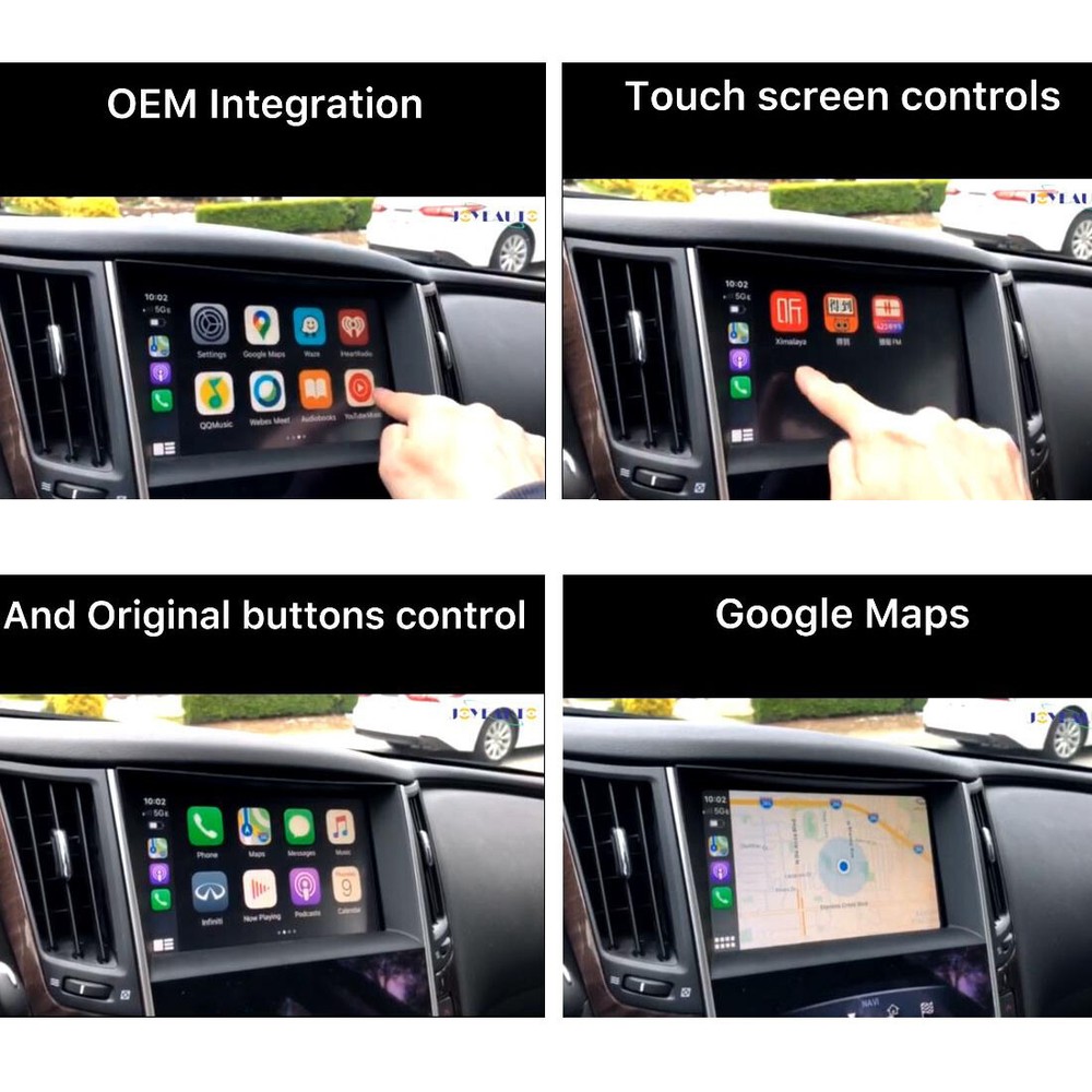 For Infiniti Carplay Android Auto Retrofit Decoder Q50 Q60 Interface 2015-2019