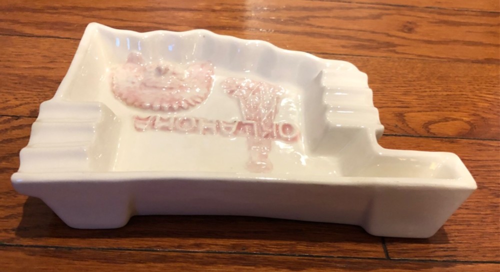 Oklahoma Vintage Ceramic Ash Tray