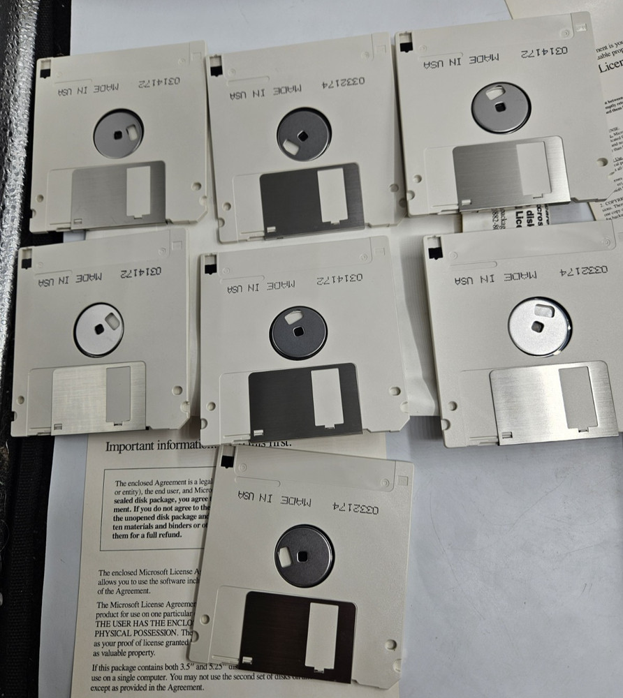 Vintage Microsoft Windows 3.0 Version for DOS Floppy Disk, RARE! Complete