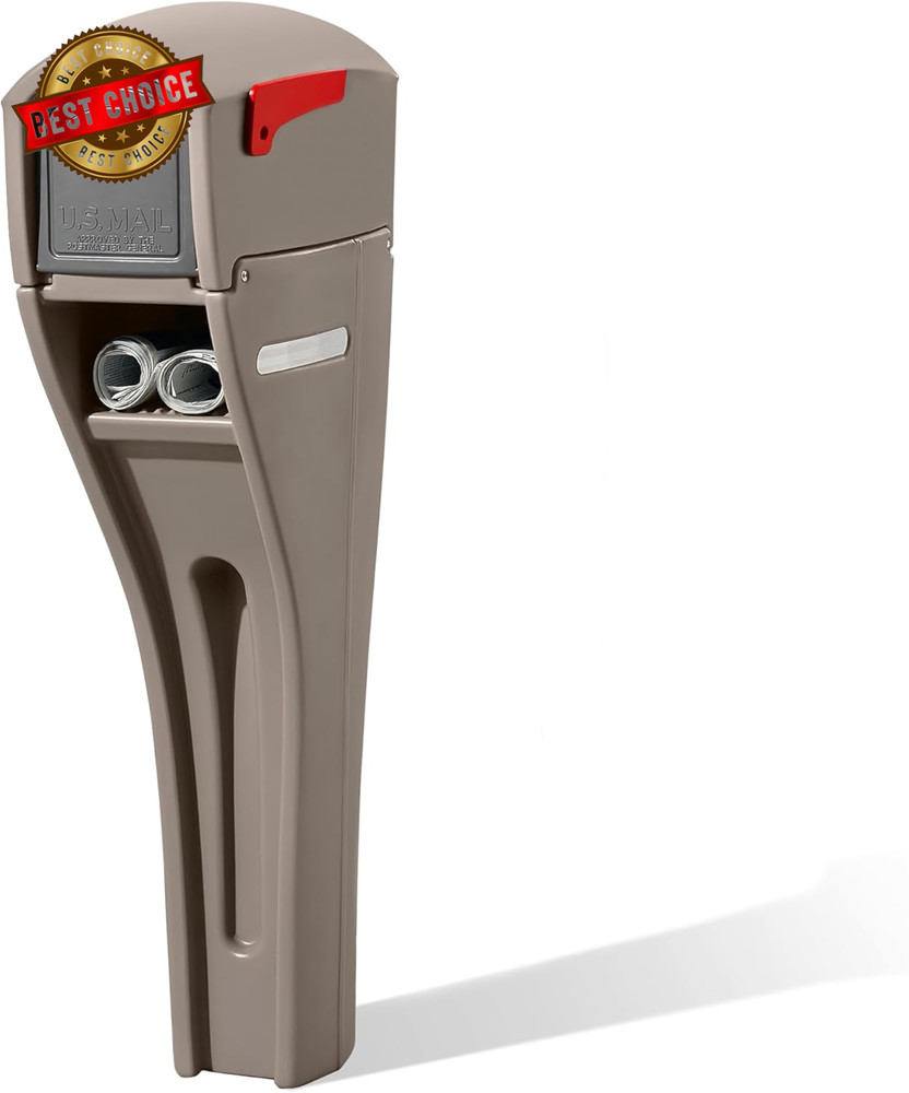 Step2 Mailmaster Streamline Mailbox & Post, Weather Resistant, Large Outdoor Mai