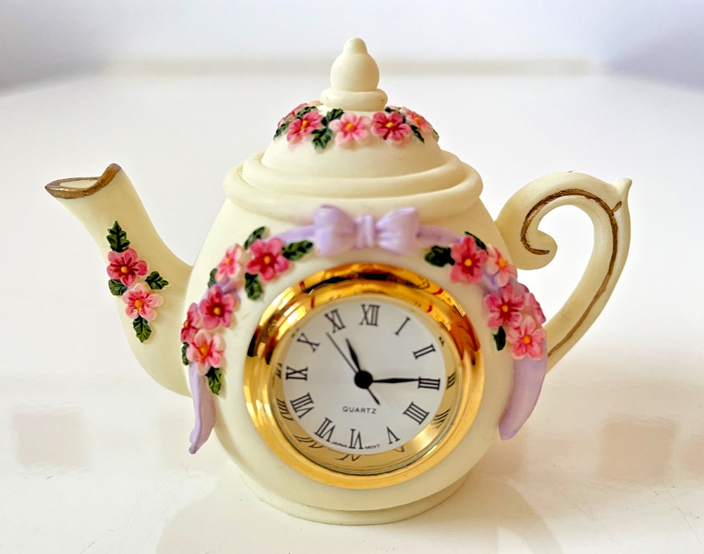 Tiny Tick-Tocks Mini Teacup Clock Vintage Westland Giftware 2000