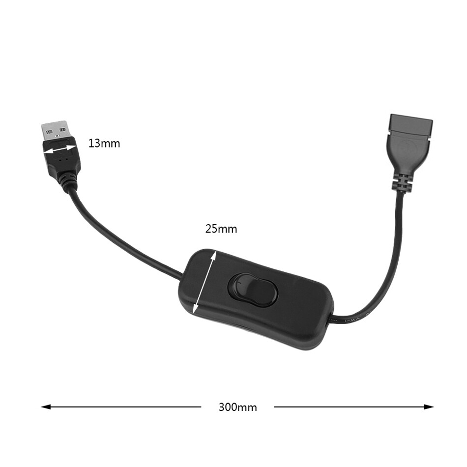 USB Cable with Switch ON/OFF Cable Extension for USB Lamp Power Supply
