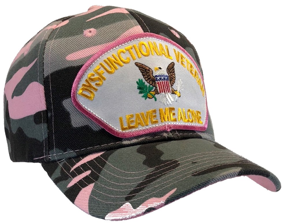 DYSFUNCTIONAL VETERAN Hat Pink Camo Ball Cap