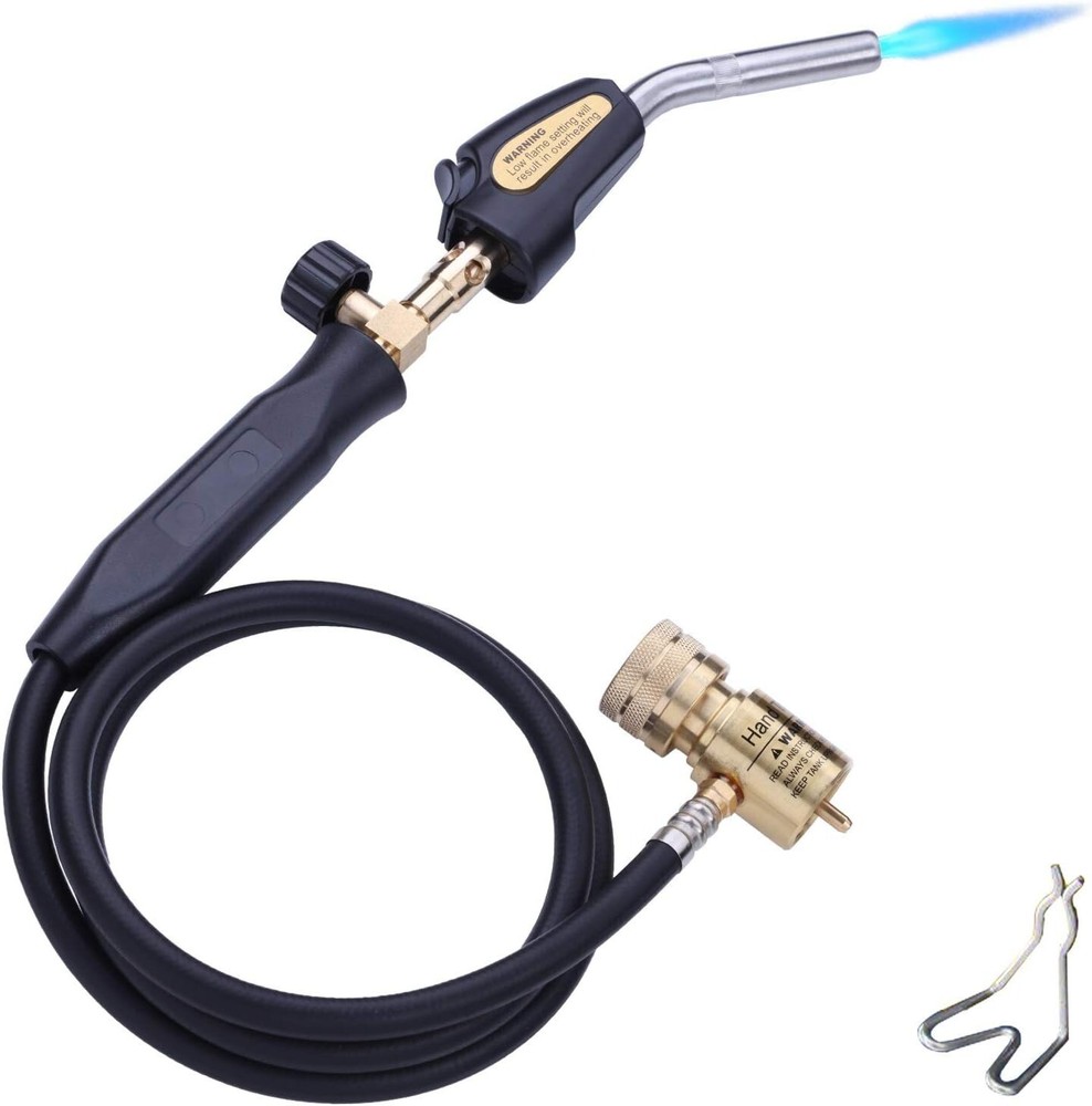 Lightweight Brass Welding Torch with Safety Hook - Quick Ignition & 60" Hose