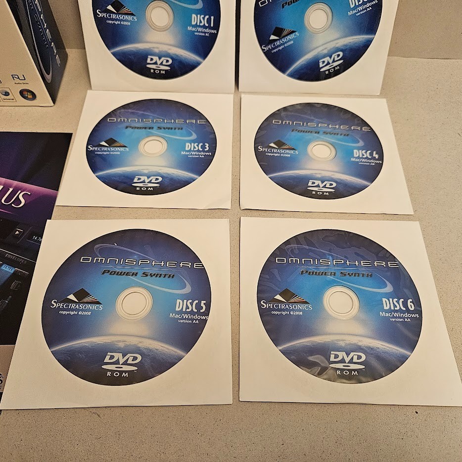 Spectrasonics Omnisphere Power Synth 1 Virtual Instruments Software PC 6 Discs