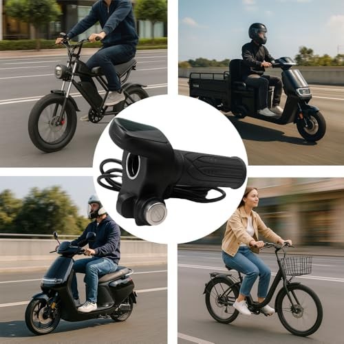 Ebike Full Twist Throttle Grip with Battery Meter Compatible with Ridstar Right