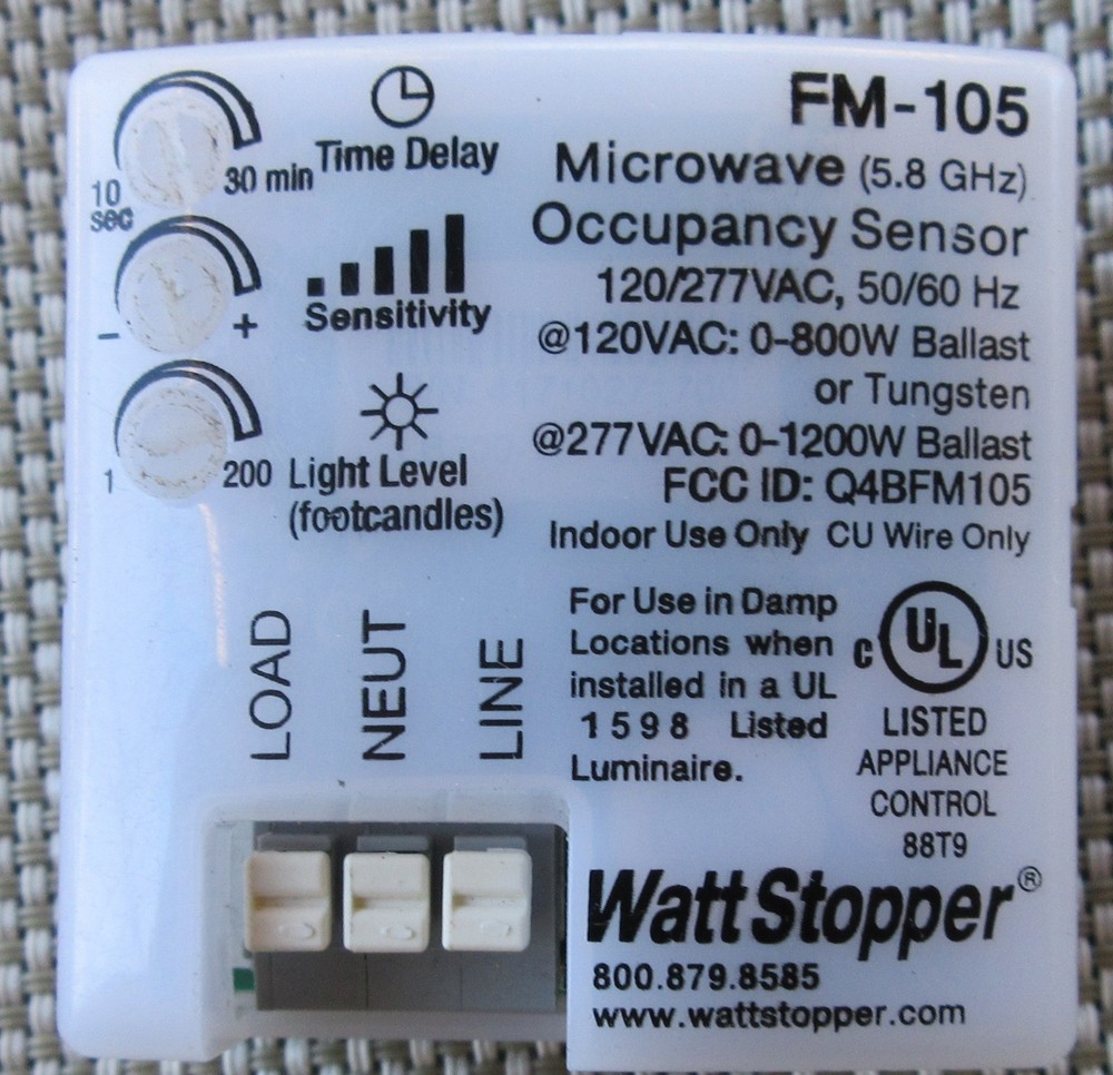 Wattstopper FM-105 Microwave Occupancy Sensor