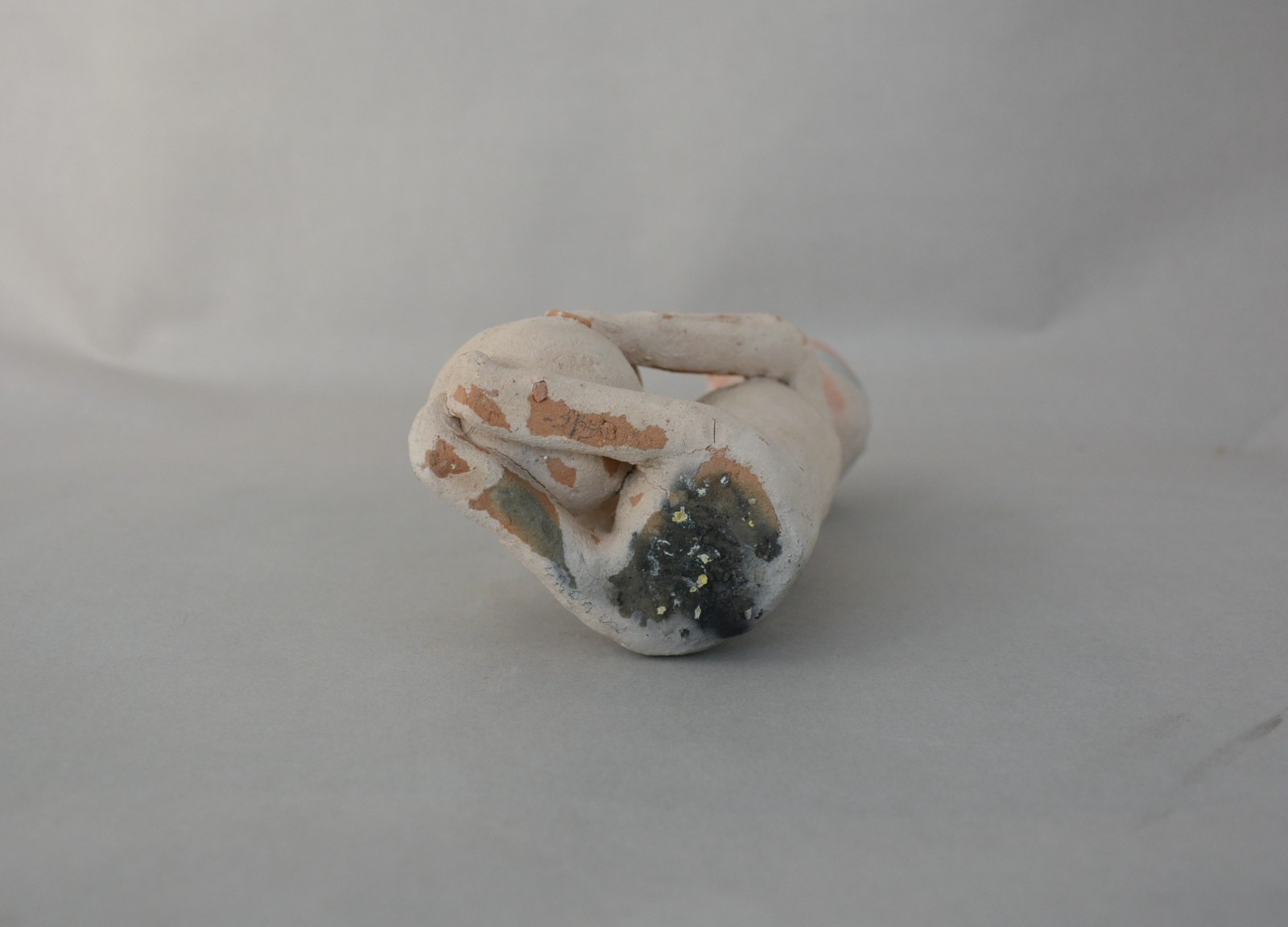 Old Tesuque Rain God - Earthenware Pottery Figure -